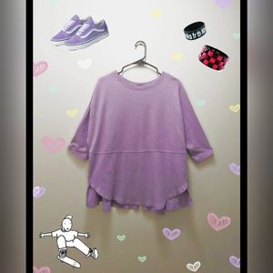 Lavender Drop Shoulder Tee